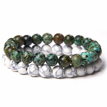 2Pcs Bead Bracelet Men Natural Tiger Eye Hematite Obsidian Beaded Bracelets Homme Energy Stretch Bracelet Men Jewelry