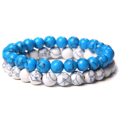 2Pcs Bead Bracelet Men Natural Tiger Eye Hematite Obsidian Beaded Bracelets Homme Energy Stretch Bracelet Men Jewelry