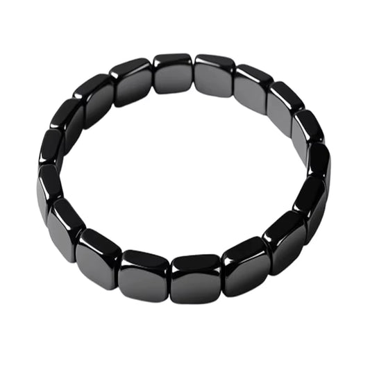 Hematite Bracelet for Men Reclaim Your Edge Confidence Natural Hematite Stone Beaded Stretch Healing Bracelets Gift Jewelry