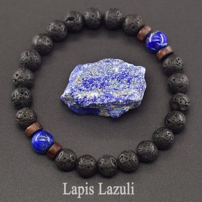 Lava Stone Men Bracelet Natural Labradorite Moonstone Bead Tibetan Buddha Bracelet Chakra Oil Diffuser Bracelet Men Jewelry
