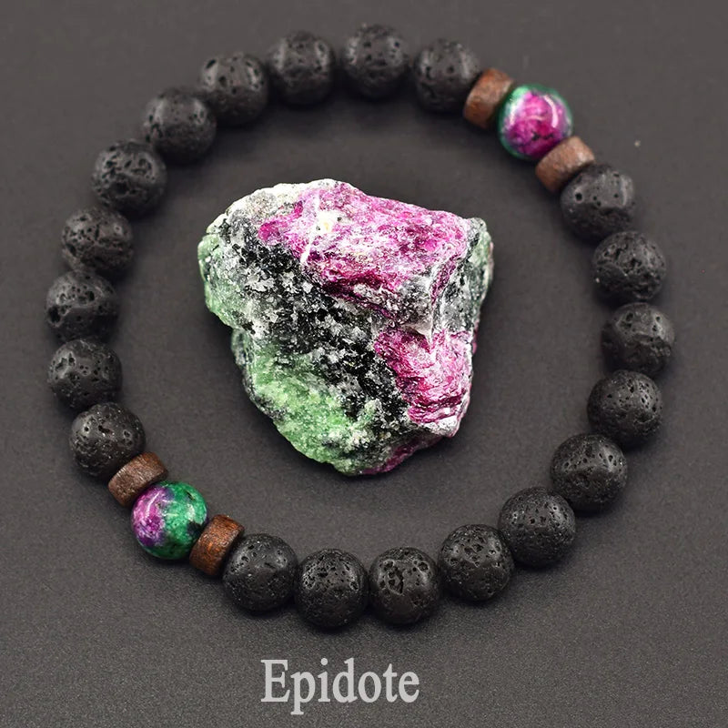 Lava Stone Men Bracelet Natural Labradorite Moonstone Bead Tibetan Buddha Bracelet Chakra Oil Diffuser Bracelet Men Jewelry
