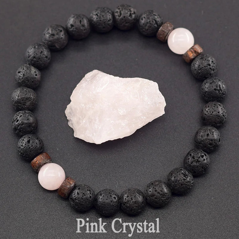 Lava Stone Men Bracelet Natural Labradorite Moonstone Bead Tibetan Buddha Bracelet Chakra Oil Diffuser Bracelet Men Jewelry